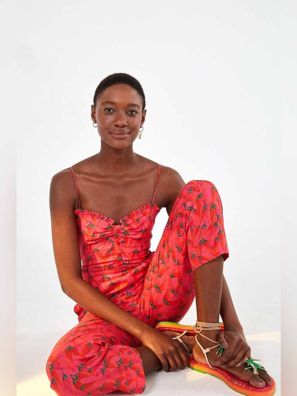 FARM RIO Red Pepper Jumpsuit